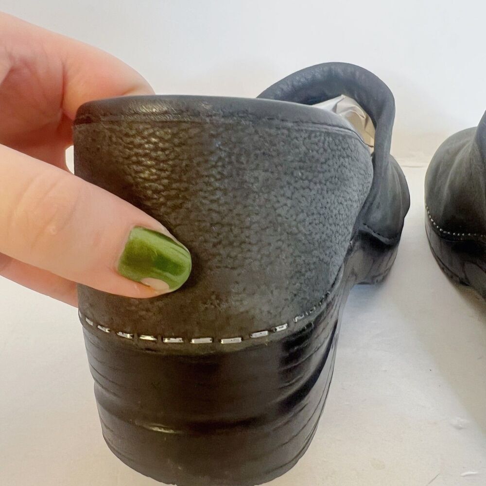 Sanita Grey Leather Clogs Women's Size 15 US 46 EU - Picture 7 of 8